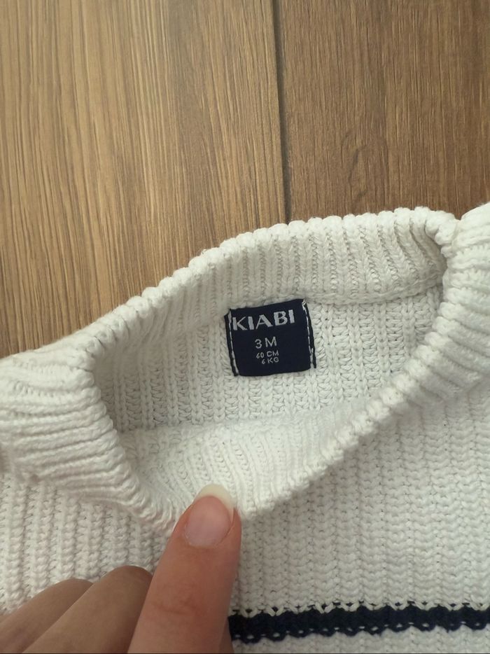 Pull marinière Kiabi 3 mois - photo numéro 3