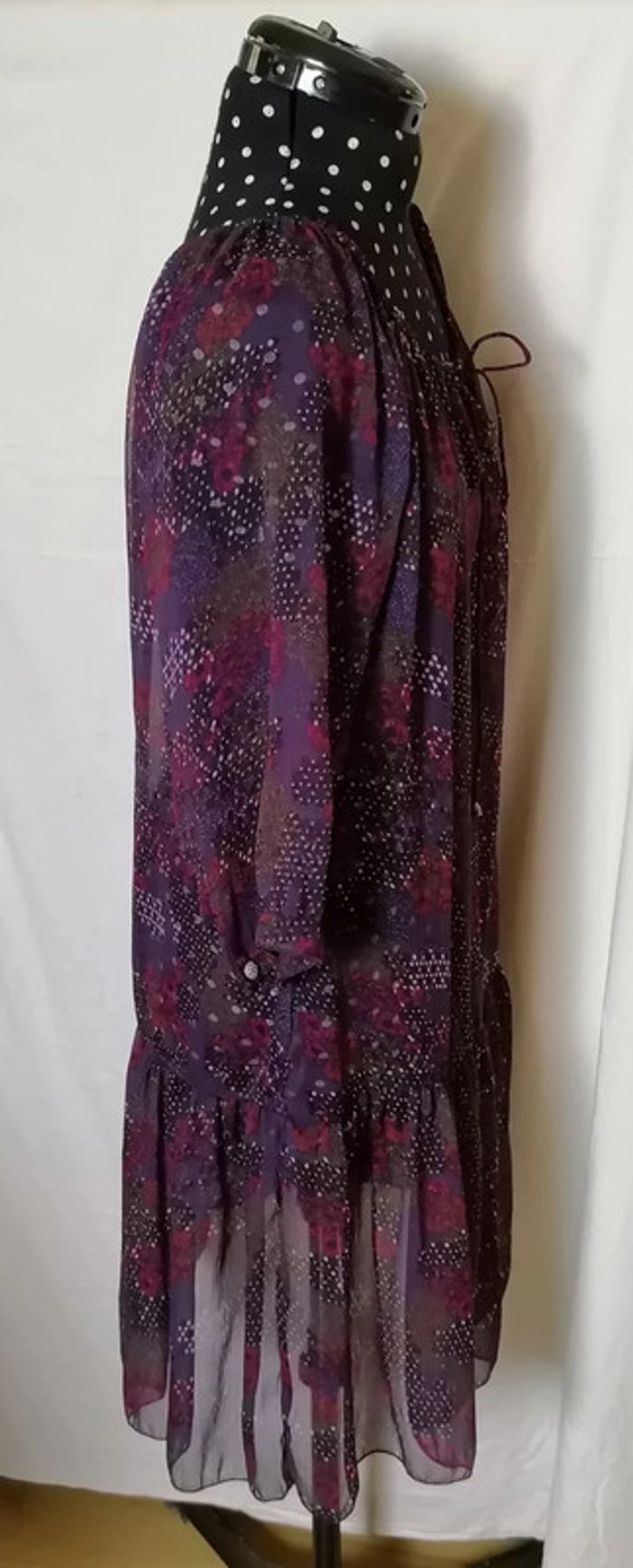 Robe d'été plage transparent violet bordeaux DDP - photo numéro 3