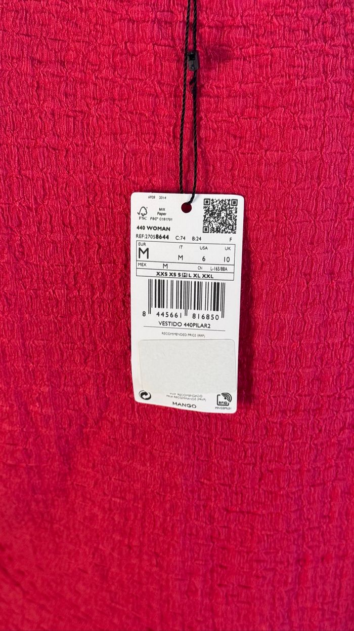 Robe courte rouge Mango - Taille M - photo numéro 6