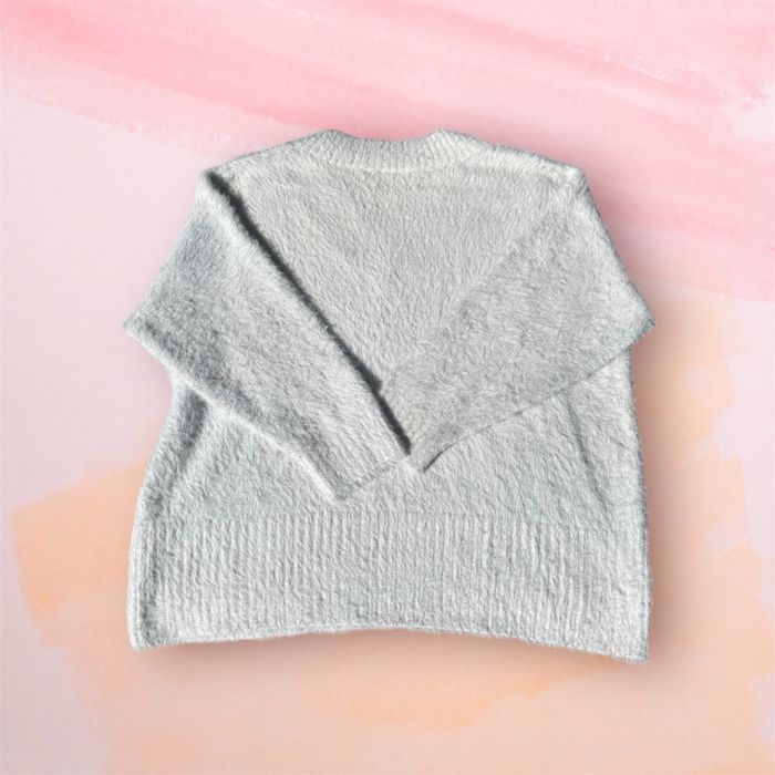 Pull duveteux blanc Stradivarius tout doux  – Taille S - photo numéro 6