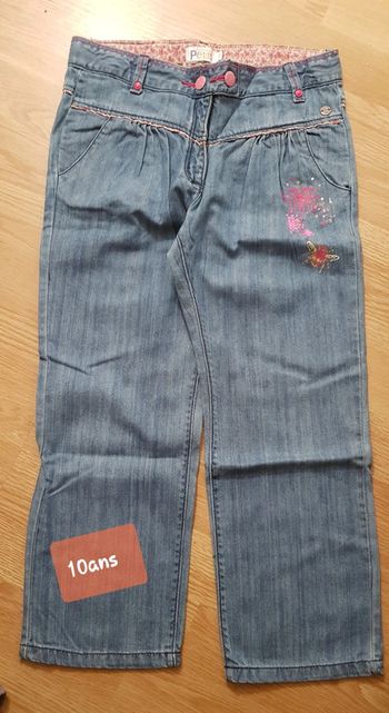 Pantalon jean bleu fille La Compagnie des Petits 10 ans
