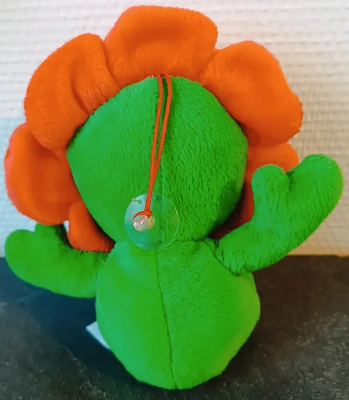 Peluche fleur verte et rouge - photo numéro 3