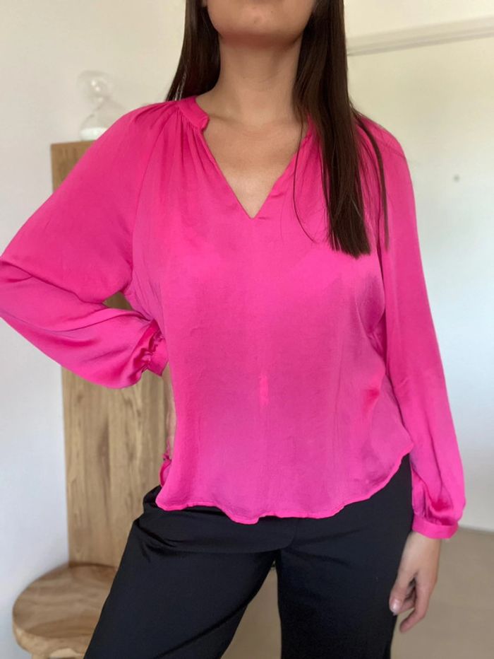 Blouse rose satinée Aware - photo numéro 3