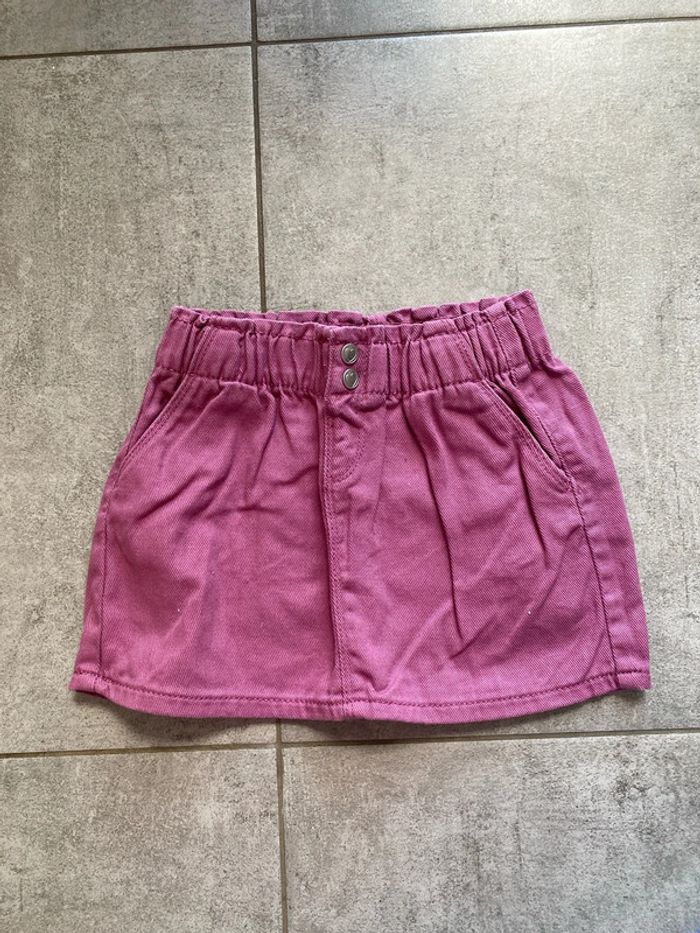 Jupe en jean mauve