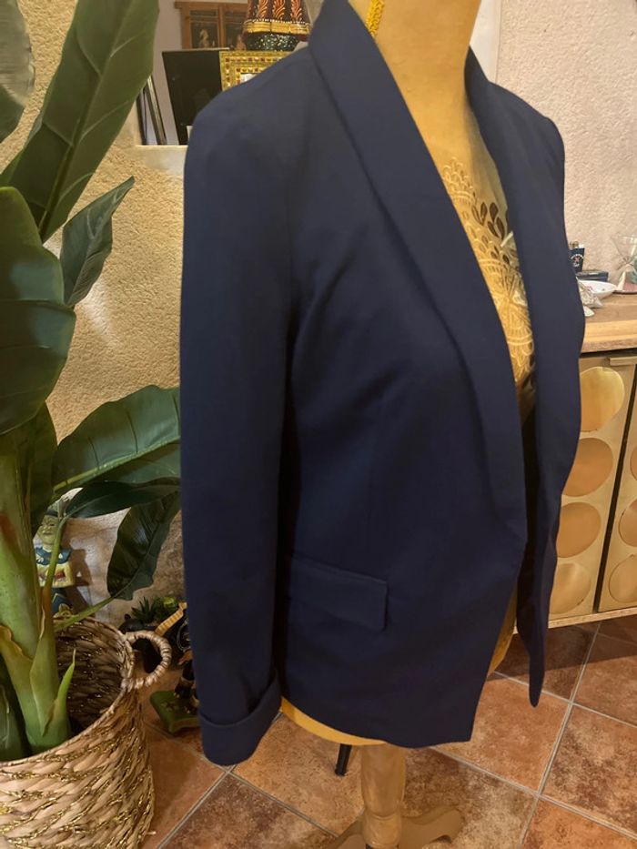 blazer bleu marine zara - photo numéro 2