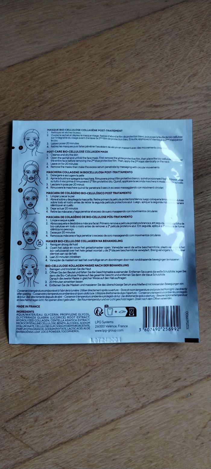 Masque bio cellulose lpg - photo numéro 3
