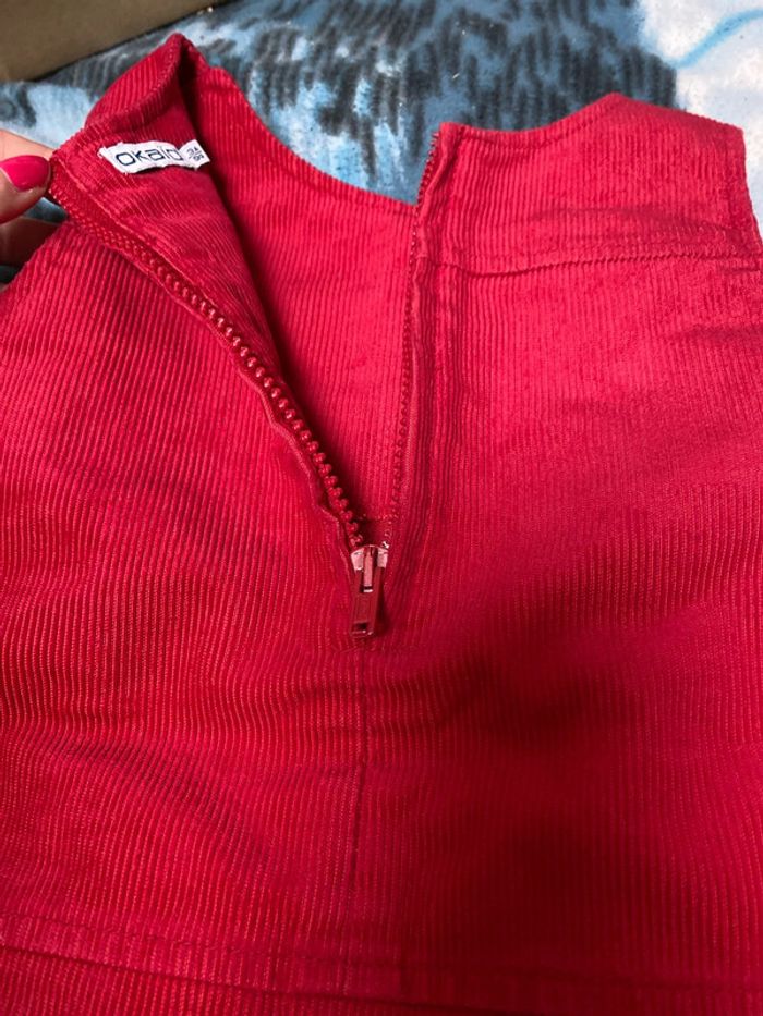 Robe Okaidi rouge cerise 3 ans - photo numéro 3