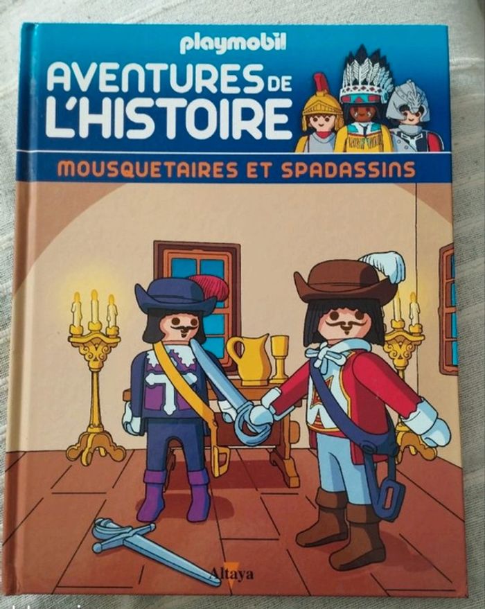 Livre playmobil Aventures de l'histoire mousquetaires et spadassins