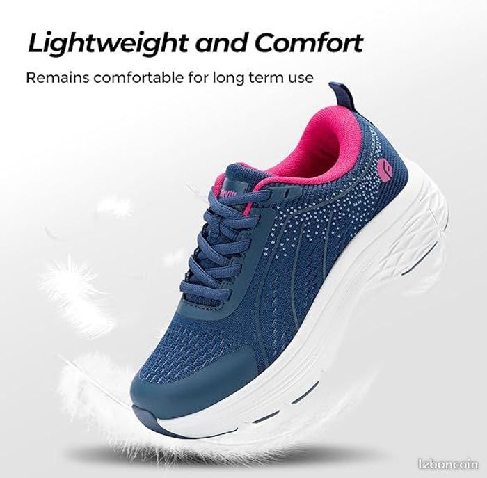 Chaussures ultra légères pour femme bleu/rose FitVille Cloud Wanderer V16 T38 - photo numéro 2