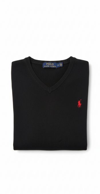 Pull Ralph Lauren Col V Noir - Taille S