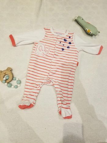 Pyjama velours motif éléphant