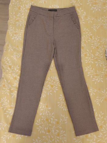 Pantalon Zara Basic Femme Taille M Carreaux