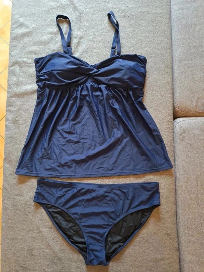 Maillot de bain bleu 2 pièces en 2XL