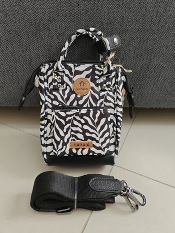 Nano bag Cabaïa noir blanc