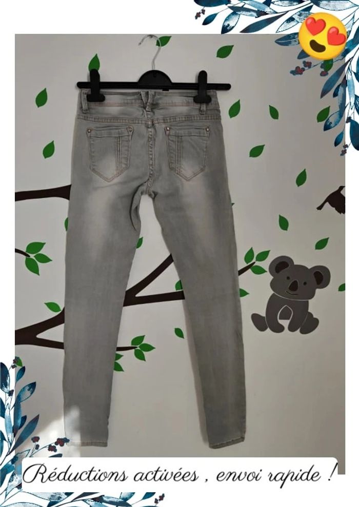 Jean gris clair femme T36 - photo numéro 4