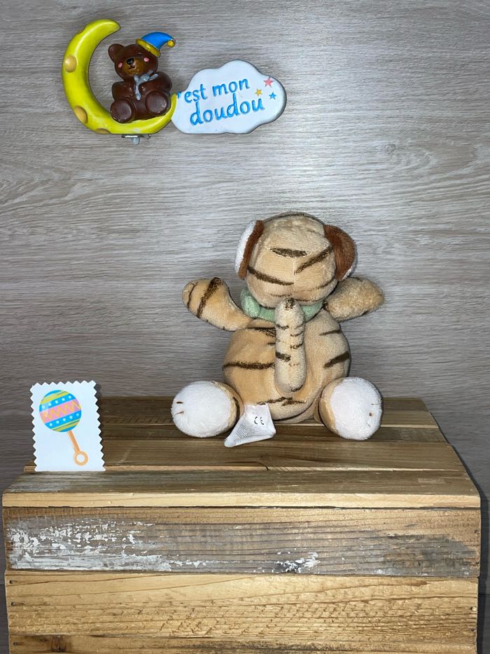 SOL35 doudou tigre 🐯 ricky orange bébé - photo numéro 2