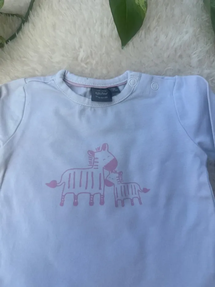 T-shirt manches longues motif zèbres - photo numéro 2