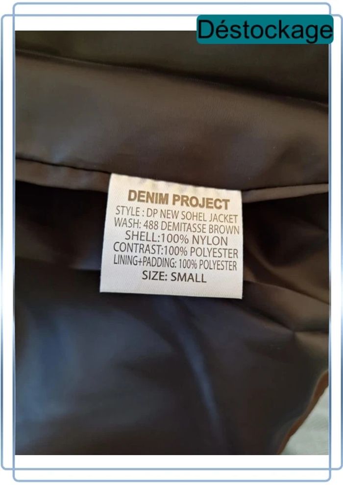 Veste mi saison denim projet marron et noir - taille S - dou0001 - photo numéro 10