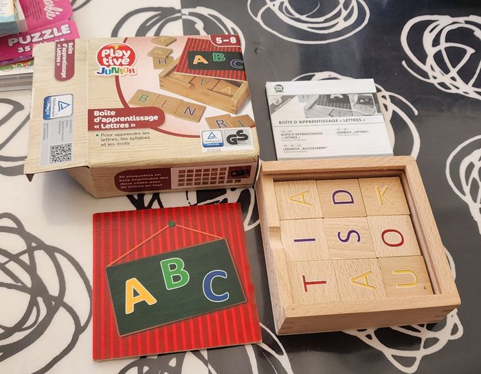 Lot de 2 jeux d apprentissage heures et lettres 5/8 ans - photo numéro 2