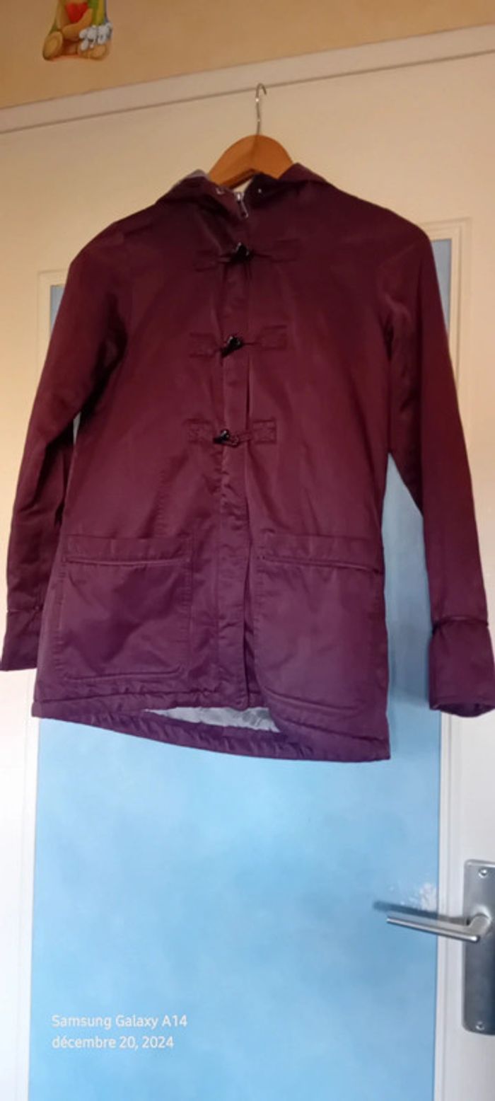 Manteau long style duffle coat prune neuf fille 12 ans okaïdi - photo numéro 13