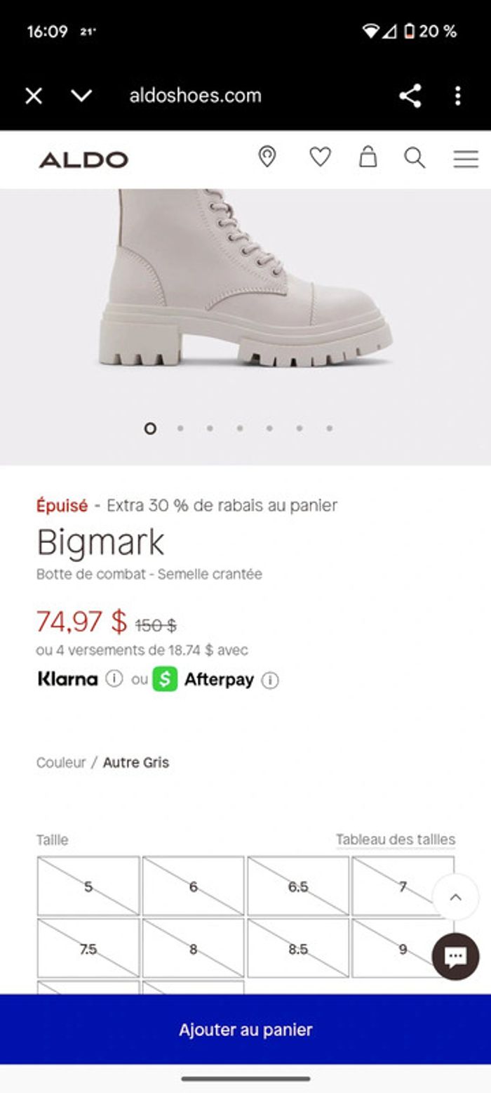 Bottines Aldo - Taille 38 - Neuf avec étiquette - Valeur 150€ - photo numéro 8