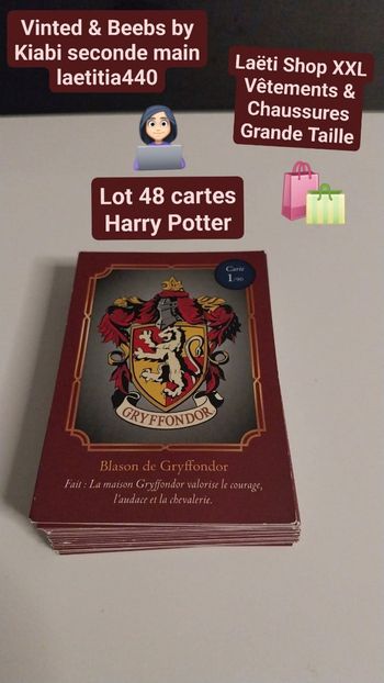 Lot 48 cartes Harry Potter