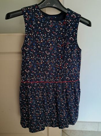 Robe sans manches marine à fleurs Sergent Major 7 ans 