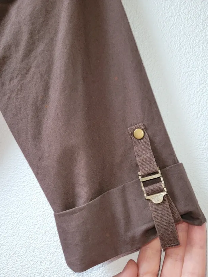 Chemise brune manche 3/4 - photo numéro 5