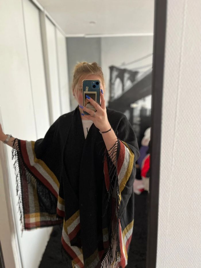 poncho comptoir des cotonniers noir