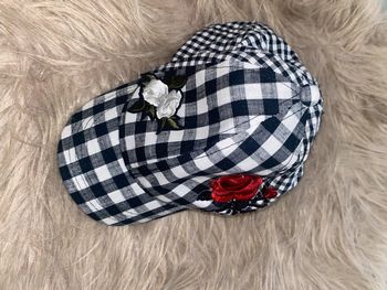 Casquette vichy noire