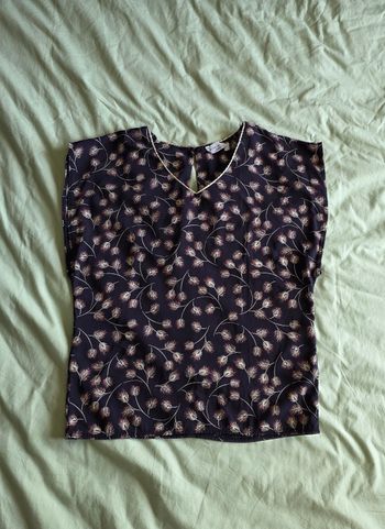 MISS GLAMMY Haut Sans Manches Polyester Noir Motif Épi Taille S