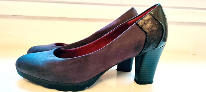 Escarpins gris velours - photo numéro 5