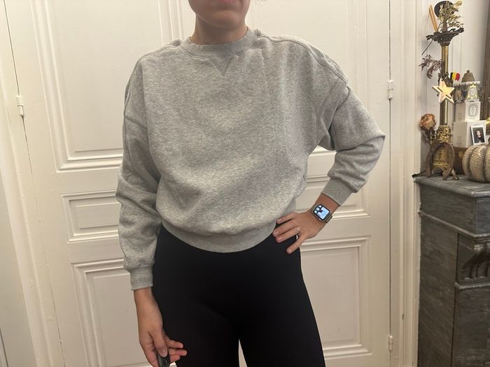 Sweat femme court gris Pimkie taille M