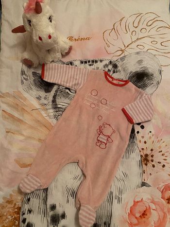 Pyjama velours, taille 3 mois, marque In Extenso.
