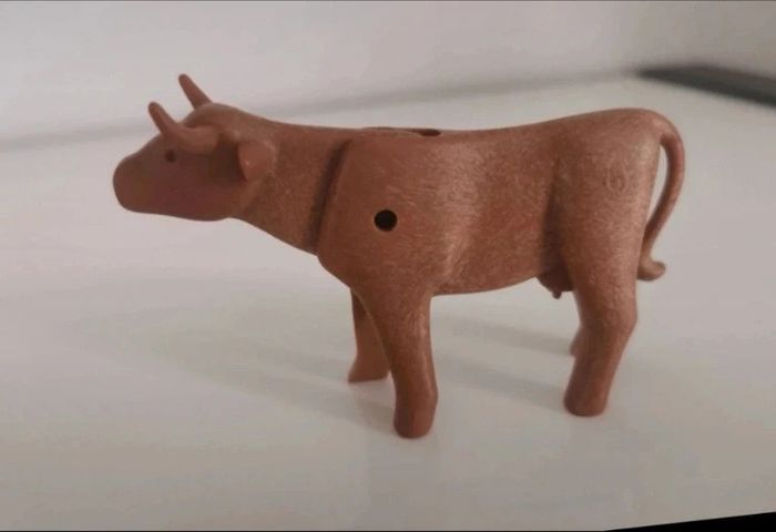 Playmobil lot animaux vache à corne taureau à corne et veau - photo numéro 3