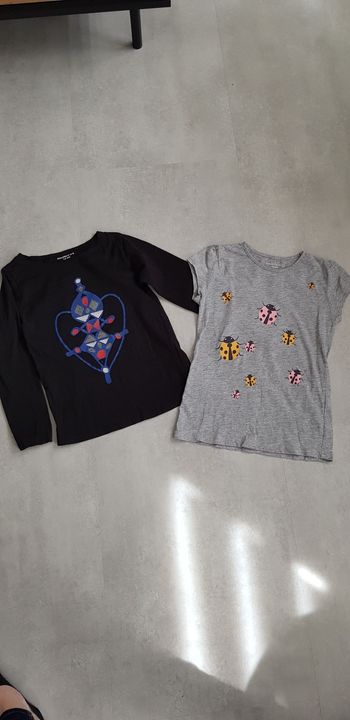 Lot 2 tee-shirts monoprix kids 7/8 ans
