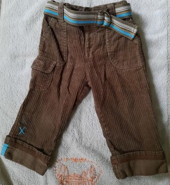 Pantalon velour taille élastique