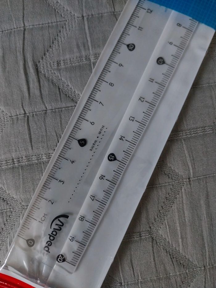 Double décimètre de 20 cm en platique - photo numéro 3