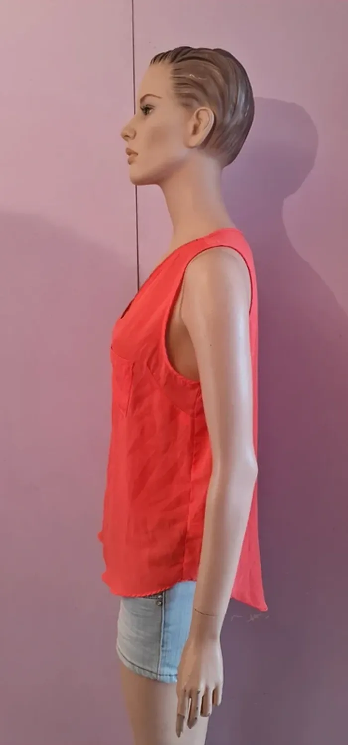 Débardeur femme couleur corail - photo numéro 3