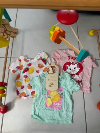 Lots Tshirt Maniche Corte 3/6 Mesi Primark