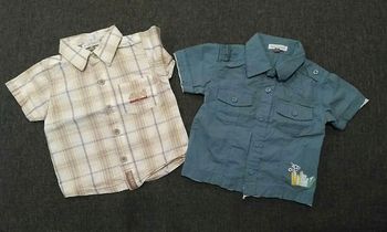 Lot de 2 chemises manches courtes - 6 mois