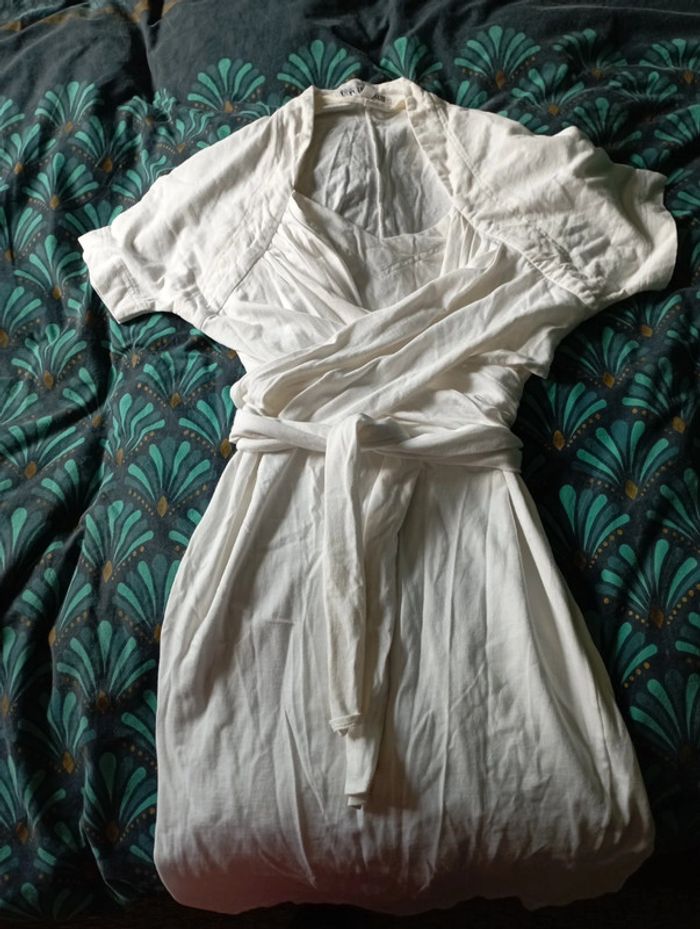 Robe drapée blanc - photo numéro 2