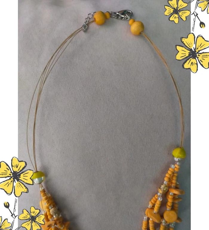 Collier pendentif nacre & perles bois – Style ethnique artisanal - photo numéro 4