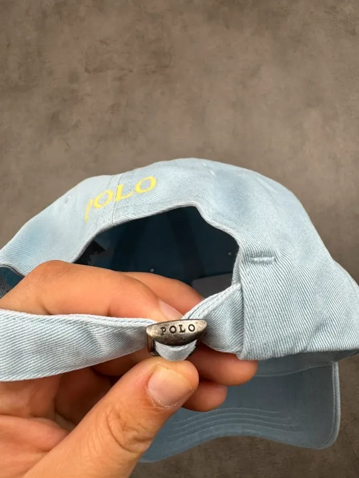 Casquette Ralph Lauren Bleu Clair Logo Brodé Neuve - photo numéro 5