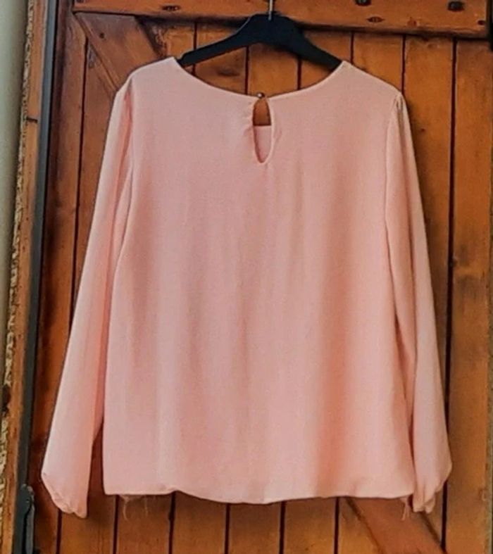 Blouse rose voile, taille 36 - photo numéro 2