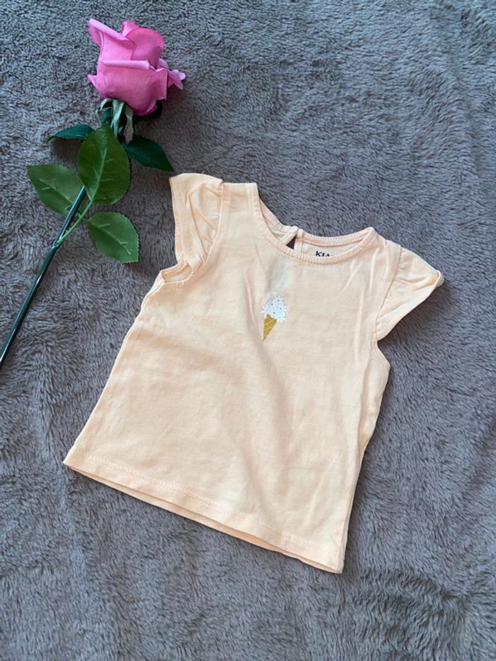 🌸haut mc abricot 3 mois kiabi