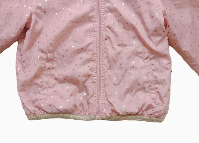 Coupe vent rose et pastilles scintillantes à capuche. Veste légère. In Extenso. Taille 5 ans - photo numéro 3