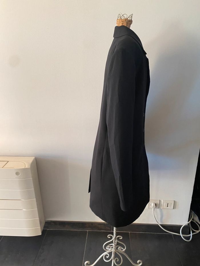 Veste blazer long 3/4 noir camaïeu taille 38 - photo numéro 7