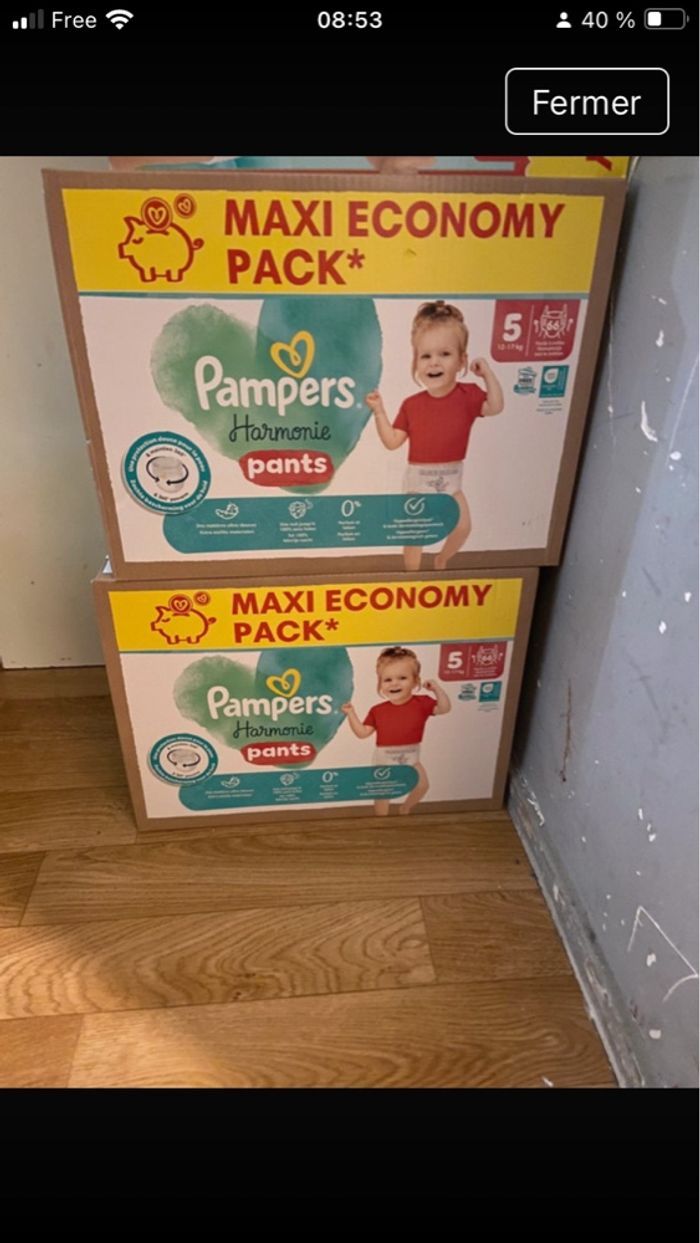Couches Pampers, harmonie pente T5
