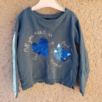 Pull paillettes réversible 